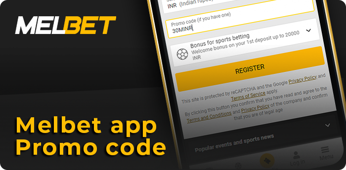 Promo code in the Melbet app