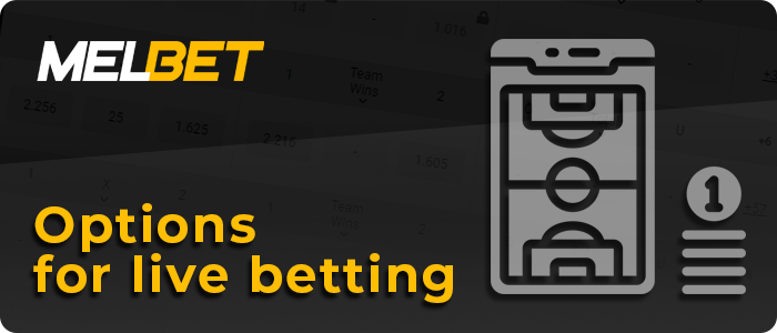 Real-time betting options at Melbet