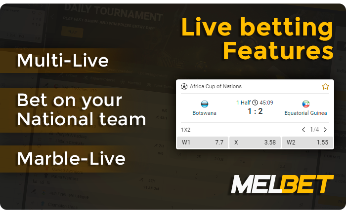 About Live Betting on MelBet - Multi-Live, Marble-Live, Bet on your National Team