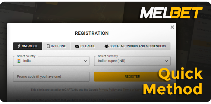 Quick account creation on MelBet - instructions for quick registration