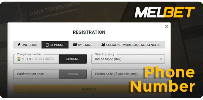 Creating a new account with a mobile number on the MelBet betting site - detailed instructions
