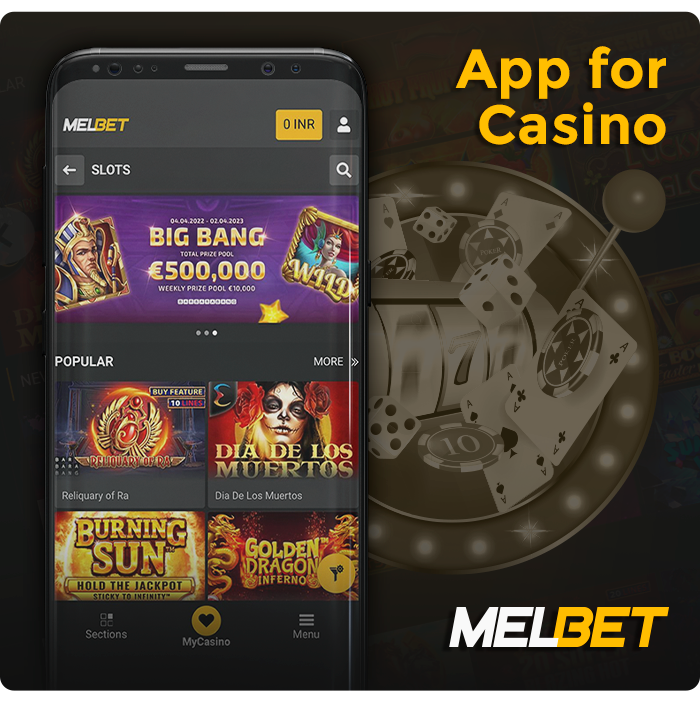 Online Casino Section in MelBet - Slots, Live Casino, TV Games and other