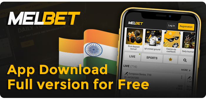 MelBet mobile app for android and ios - apps for players from India