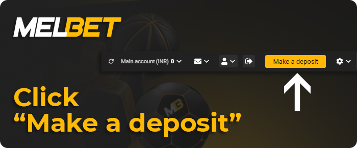 Click on the "Make a deposit" button